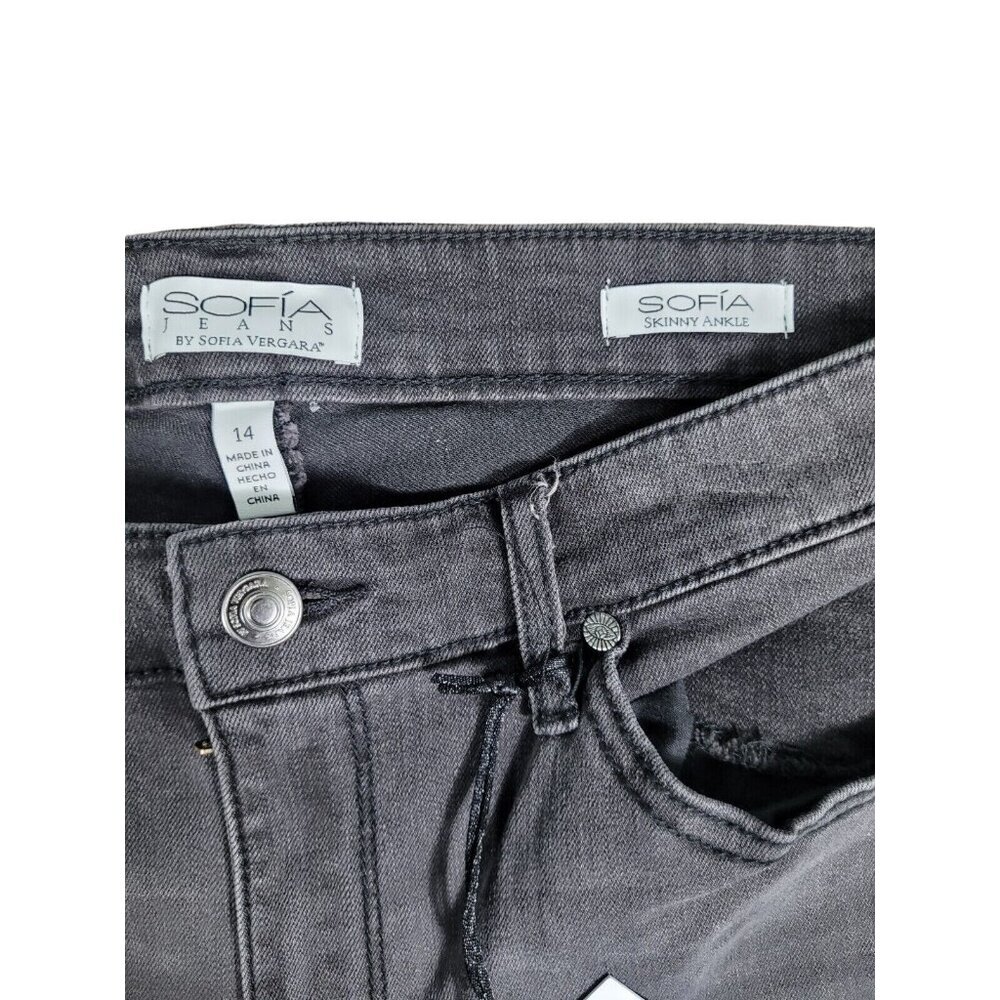 Sofia Vergara Womens Jeans Size 14 Skinny Ankle Stretch black NWT (32) - Picture 9 of 12